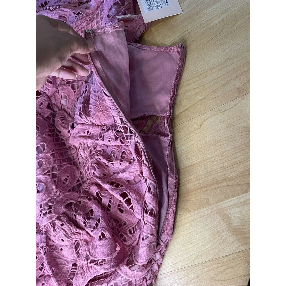 NWT Showpo. Kiss Me Quick One Shoulder Dress Size 6 Dusty Rose - Picture 12 of 14